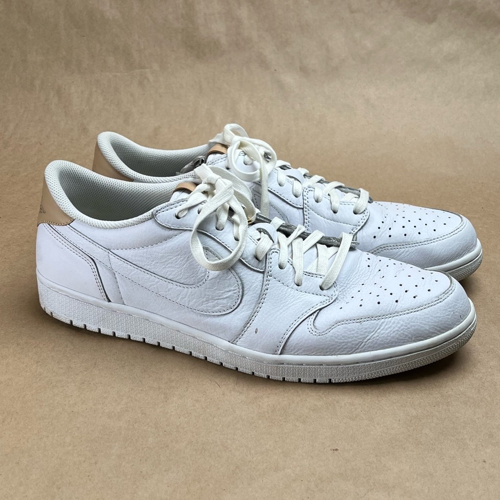Nike Jordan 1 Retro Low OG Premium 'White Tan' 905136-100 Men's 15